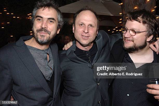 Alfonso Cuaron, Picture House's Bob Berney and Guillermo del Toro