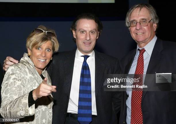 Suze Orman, Steven P. Murphy, CEO Rodale, and Peter Workman CEO of Workman Publishing, Inc.