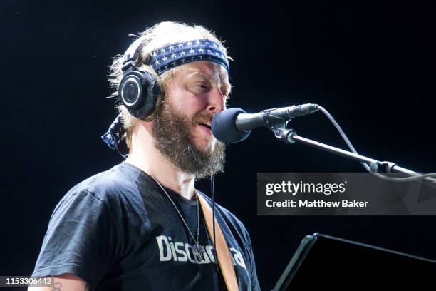 Justin Vernon of Bon Iver performs during the All Points East Festival at Victoria Park on June 02, 2019 in London, England.