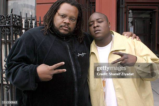 Jadakiss and Chris Robinson during Jadakiss Video Shoot - May 5, 2004 at Harlem in New York City, New York, United States.