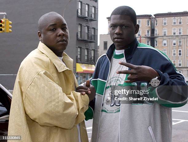 Jadakiss and BlackChild of the Inc during Jadakiss Video Shoot - May 5, 2004 at Harlem in New York City, New York, United States.