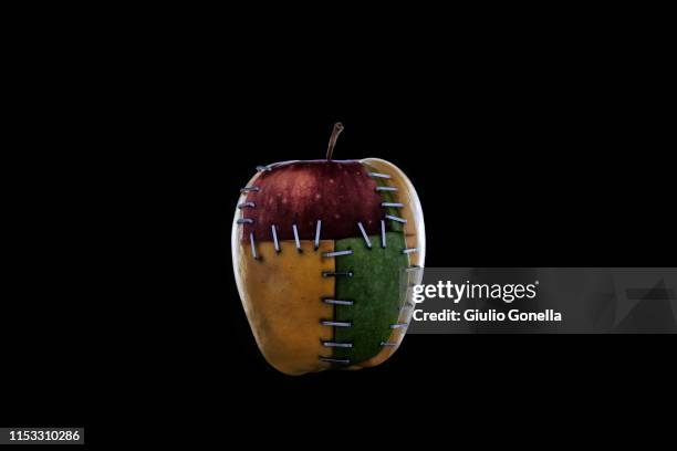 frankenstein apple - frankensteins monster stock pictures, royalty-free photos & images