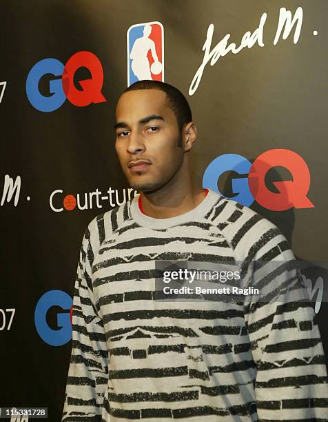 Miguel Perdomo during GQ and NBA Present Court-ture '07 Co-Hosted by Tony Potts and Frederique Van Der Wal at NBA Store in New York City, New York,...