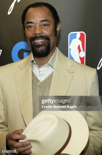 Walt "Clyde" Frazier during GQ and NBA Present Court-ture '07 Co-Hosted by Tony Potts and Frederique Van Der Wal at NBA Store in New York City, New...