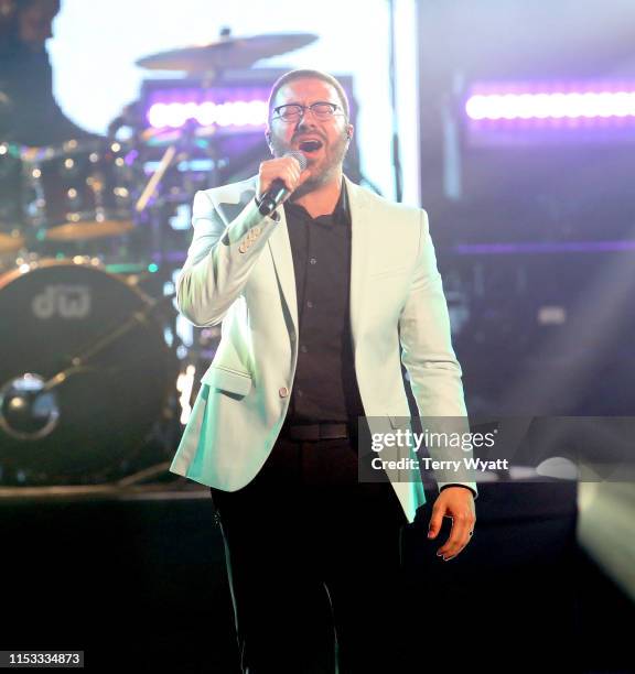 Danny Gokey performs on stage during the 7th Annual K-LOVE Fan Awards at The Grand Ole Opry House on June 2, 2019 in Nashville, Tennessee.
