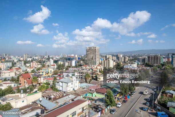 sprawling african city - ethiopia city stock pictures, royalty-free photos & images