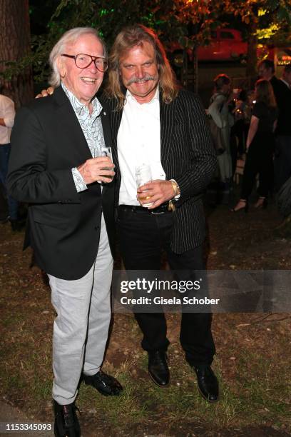 Klaus Doldinger and Leslie Mandoki during the Bavaria Film Reception "One Hundred Years in Motion" on the occasion of the 100th anniversary of the...