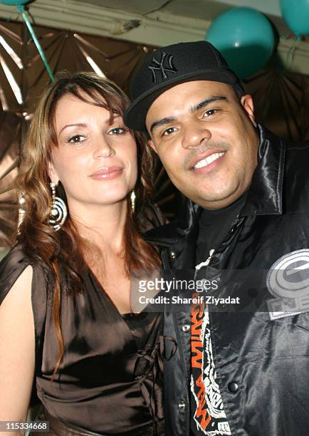 Angie Martinez and Dj Enough during Angie Martinez Birthday Party - January 13, 2005 at Deep in New York, New York, United States.