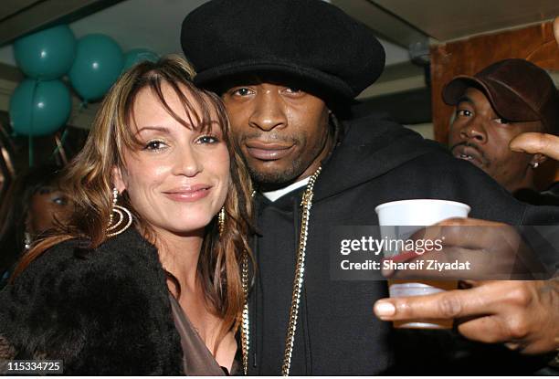 Angie Martinez and Mr. Cheeks during Angie Martinez Birthday Party - January 13, 2005 at Deep in New York, New York, United States.