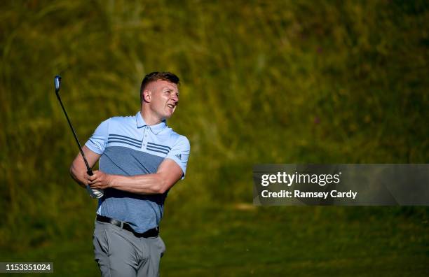 Galway hurler Joe Canning during the Pro-Am round ahead of the Dubai Duty Free Irish Open at Lahinch Golf Club in Lahinch, Co. Clare, Ireland.