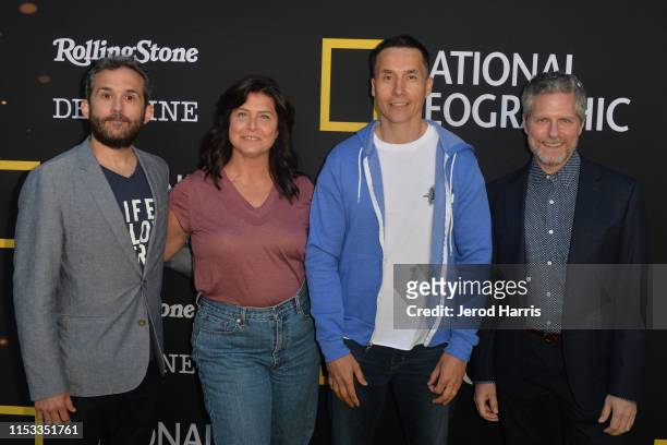 Joe Litzinger, Sue Aikens, Ricko DeWilde and Travis Shakesphere attend National Geographic's Contenders Showcase at The Greek Theatre on June 2, 2019...