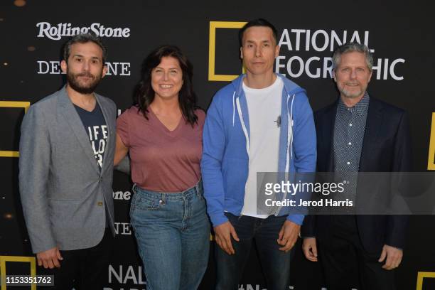 Joe Litzinger, Sue Aikens, Ricko DeWilde and Travis Shakesphere attend National Geographic's Contenders Showcase at The Greek Theatre on June 2, 2019...