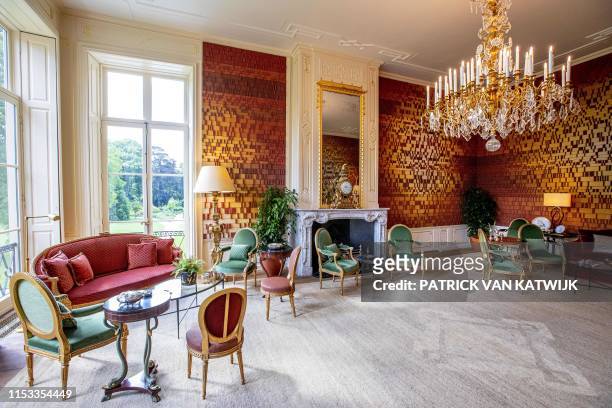 View taken on July 3 shows the interior of Huis ten Bosch royal palace, one of three official residences of the Dutch Royal Famil, in The Hague. -...