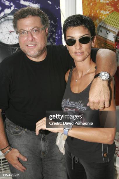 Michael Gusky, Founder and CEO of Pippo Italia and Ingrid Casares wearing Pippo Italia