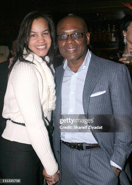 Antonio "LA" Reid and Erica Reid during Veronica Webb's 40th Birthday Party at Mission in New York City, New York, United States.