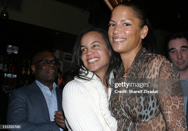 Antonio "LA" Reid, Erica Reid and Veronica Webb during Veronica Webb's 40th Birthday Party at Mission in New York City, New York, United States.