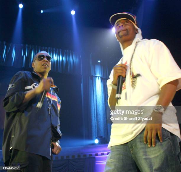 Jay-Z and Memphis Bleek during Power 105.1 FM Presents Jay-Z "I Declare War" Concert - October 27, 2005 at Convention Center in New York City, New...