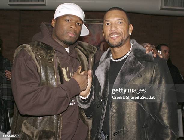 Cent and Gary Sheffield during 50 Cent Hosts Private Screening of "Get Rich or Die Tryin" - October 29, 2005 at Tribeca Screening Room in New York...