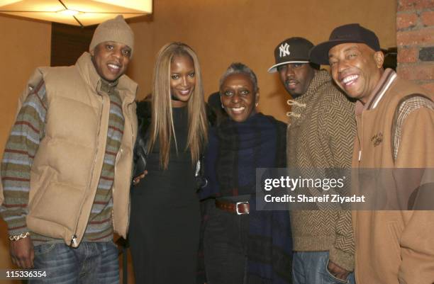 Jay Z, Naomi Campbel, Beth Ann Hardison, Sean "Diddy" Combs and Russell Simmons