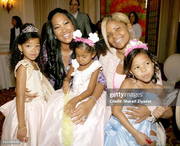 Kimora Lee Simmons, Misa Hylton Brim, Ming Lee Simmons and Aoki Simmons