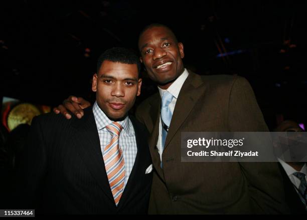 Allan Houston and Dikembe Mutombo during NBA Players Association Gala at Convention Center in Houston, Texas, United States.