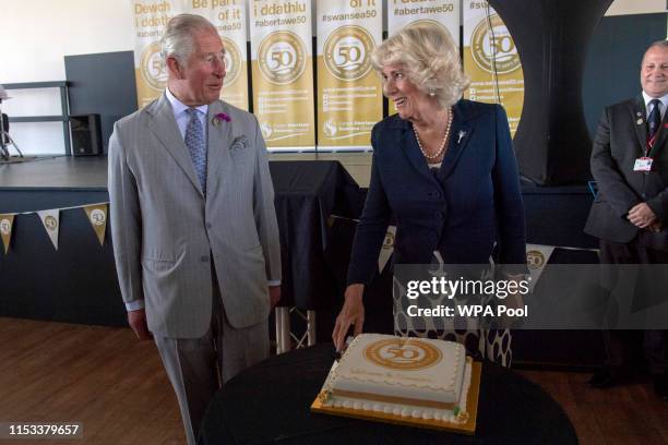 Prince Charles, Prince of Wales and Camilla, Duchess of Cornwall visit Victoria Park and the Patti Pavilion for a celebration of the 50th anniversary...