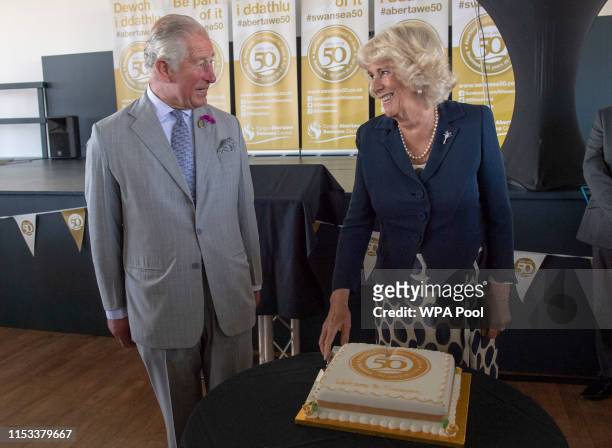 Prince Charles, Prince of Wales and Camilla, Duchess of Cornwall visit Victoria Park and the Patti Pavilion for a celebration of the 50th anniversary...