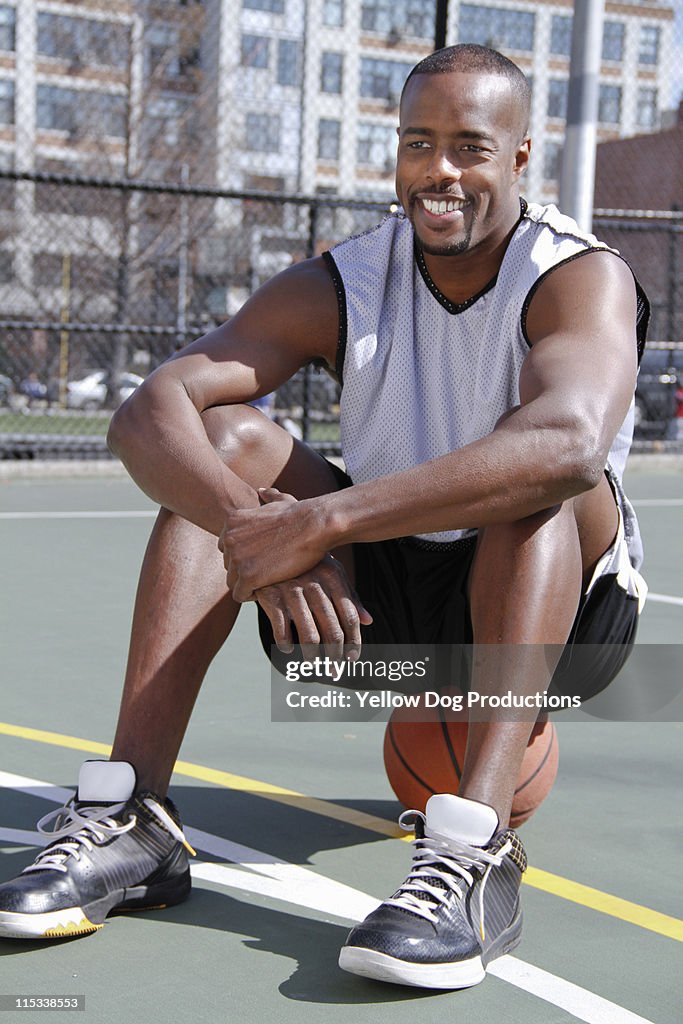 Smiling Adult Male Basketball Player