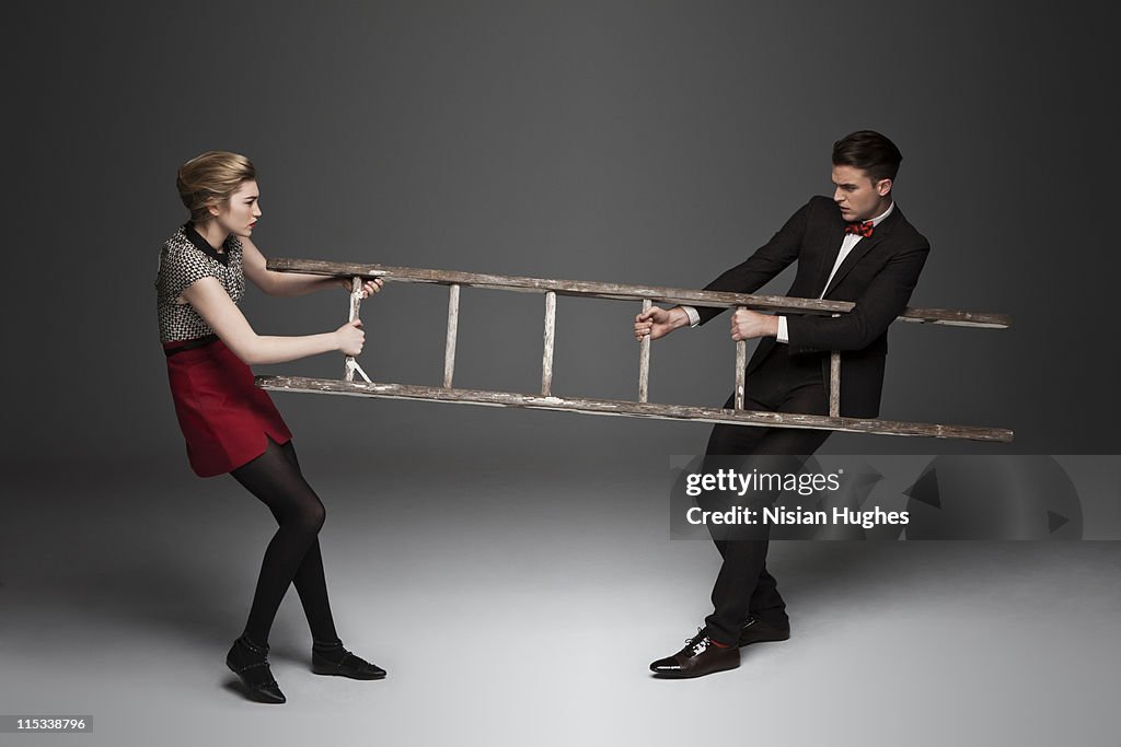 Ladder tug of war