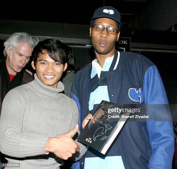 Tony Jaa and Rza during "Ong-Bak" New York City Screening - After Party at Lot 61 in New York City, New York, United States.