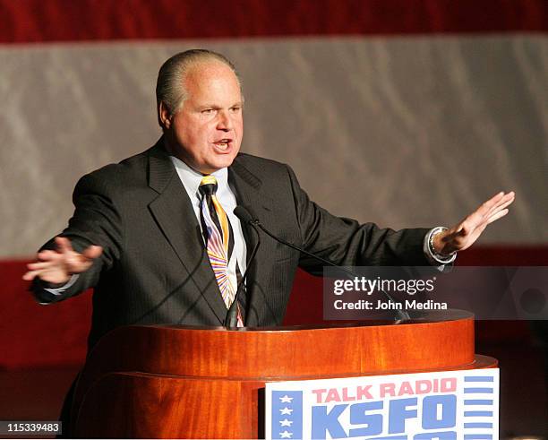 Rush Limbaugh during Rush Limbaugh at San Jose Civic Auditorium - February 8, 2005 at San Jose Civic Auditorium in San Jose, California, United...