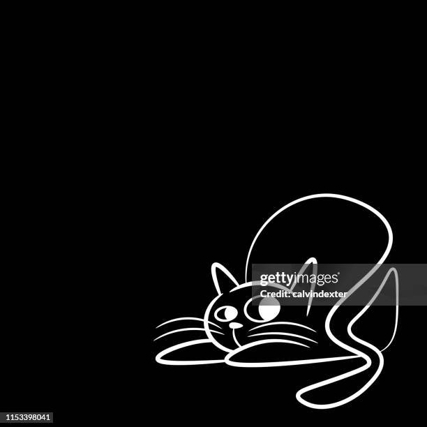 cute cat drawing - kittens playing together stock illustrations