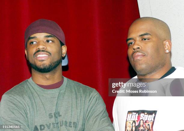 Larenz Tate and Lahmard Tate during Urban Film Review Presents "Love Come Down" at Woodruff Art Center in Atlanta, Georgia, United States.