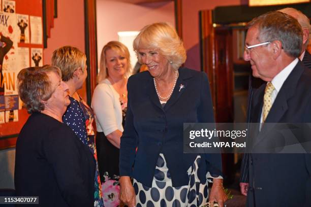 Camilla, Duchess of Cornwall, Patron, The Carmarthen and District Youth Opera , visits the Lyric theatre to attend a reception marking the CDYO's...