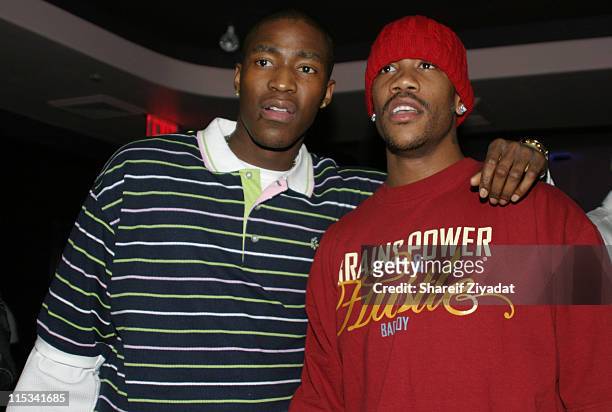 Jamal Crawford and Stephon Marbury during Baby Birdman Lugz Shoe Party at BED at BED in New York City, New York, United States.