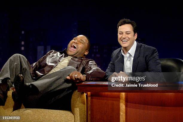 Anthony Anderson and Host Jimmy Kimmel on the "Jimmy Kimmel Live" show on ABC - Photo by Jaimie Trueblood/WireImage/ABC