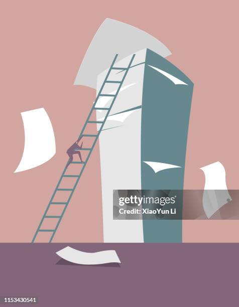 work pressure - impossible staircase stock illustrations