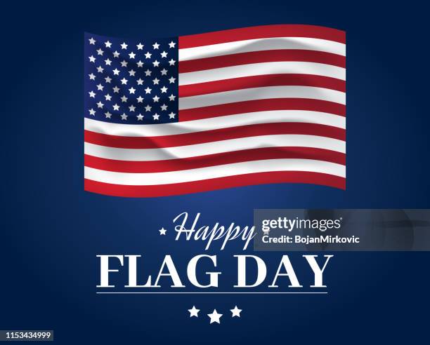 ilustrações de stock, clip art, desenhos animados e ícones de flag day blue poster, background with usa flag. vector illustration. - usa