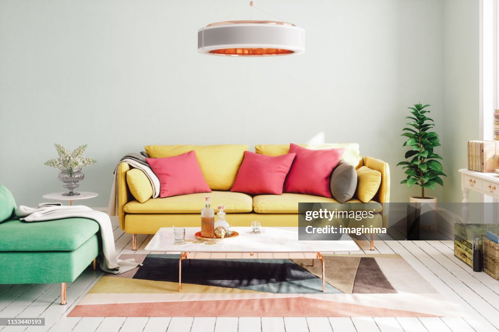 Kleurrijke moderne woonkamer design