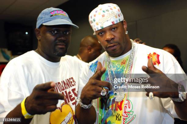 Greg Street and Busta Rhymes during David Banner "Heal the Hood" Hurricane Relief Concert at Phillips Arena in Atlanta, Georgia, United States.