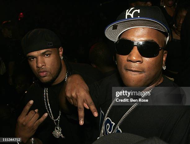 Slim Thug and Young Jeezy during Young Jeezy's Birthday Party - October 4, 2005 at Vision Nightclub in Atlanta, Georgia, United States.