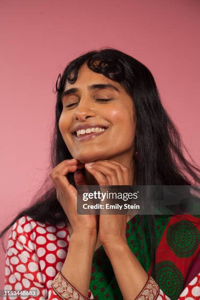 portrait of an indian woman - indian festival stock pictures, royalty-free photos & images