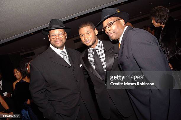 Jimmy Jam, Usher and Terry Lewis during 2006 Trumpet Awards - Arrivals at Georgia World Congress Center in Atlanta, Georgia, United States.