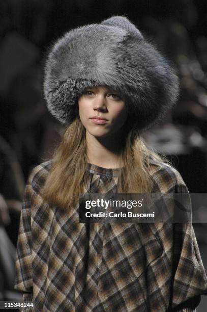 Freja Beha Erichsen wearing Marc Jacobs Fall 2006 during Olympus Fashion Week Fall 2006 - Marc Jacobs - Runway at N.Y. State Armory in New York City,...