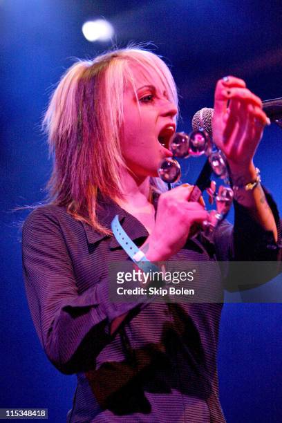Carah Faye Charnow of Shiny Toy Guns during Visa Signature presents "Signature Sounds Live on the Sunset Strip" with Fall Out Boy in Concert -...