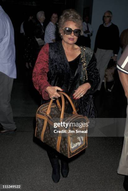 Tammy Faye Bakker Messner during Tammy Faye Bakker Messner Sighting at LAX - October 24, 1996 at Los Angeles International Airport in Los Angeles,...