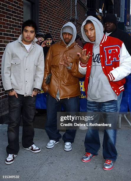 Chad Hugo, Shae Haley and Pharrell Williams of N*E*R*D