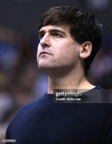 Dallas Mavericks owner Mark Cuban watches 100-99 loss to the Los Angeles Clippers