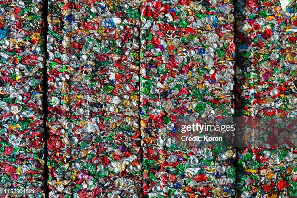 crushed beverage cans - pattern - cola bottle stock pictures, royalty-free photos & images