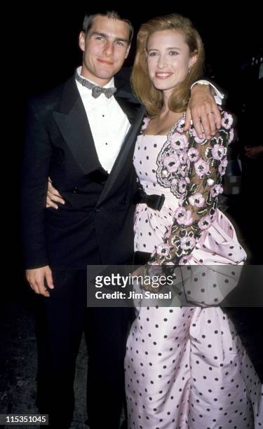 Tom Cruise and Mimi Rogers during 61st Annual Academy Awards - Arrivals at Shrine Auditorium in Los Angeles, California, United States.